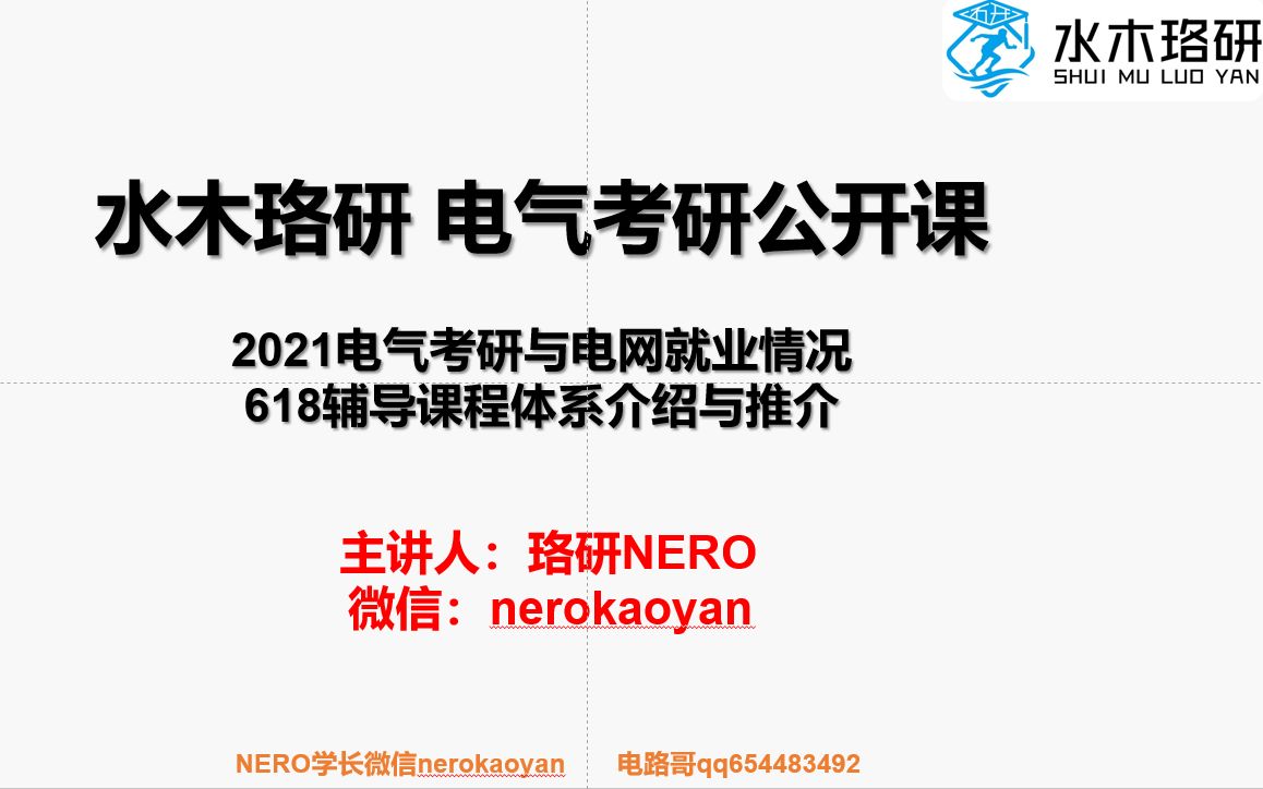 2021电气考研与电网就业情况以及水木珞研课程辅导体系20200618