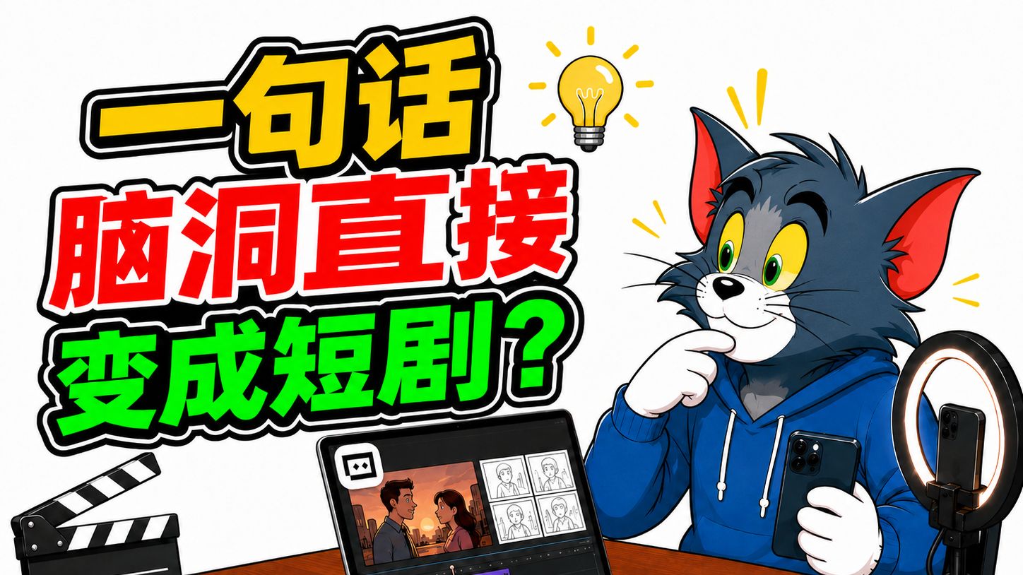 一句脑洞真能拍成短剧？AI居然从编剧干到了导演！