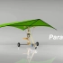 自制全动伞头伞翼机模型渲染