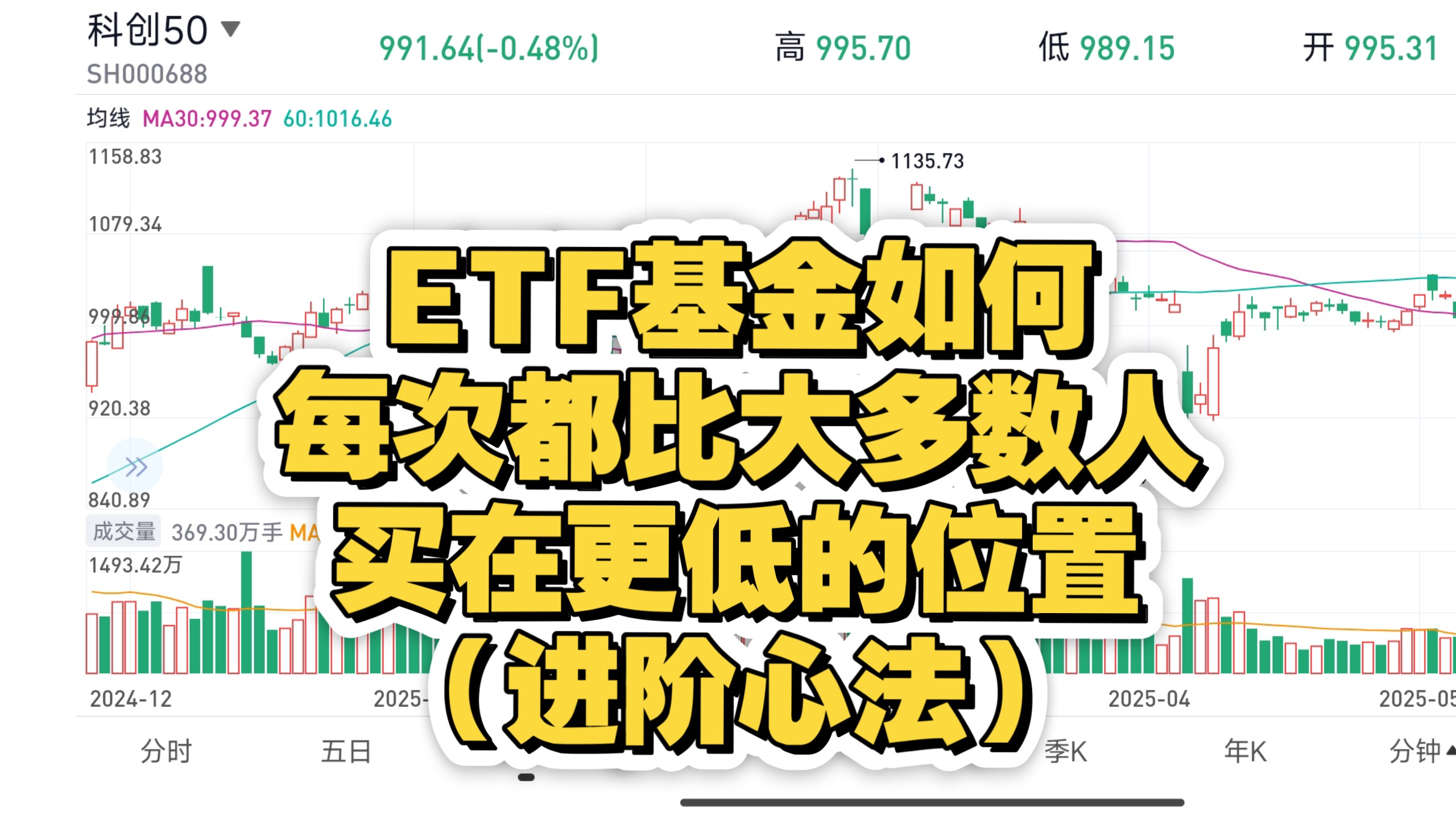 ETF基金如何每次都比大多数人买在更低的位置（进阶心法）