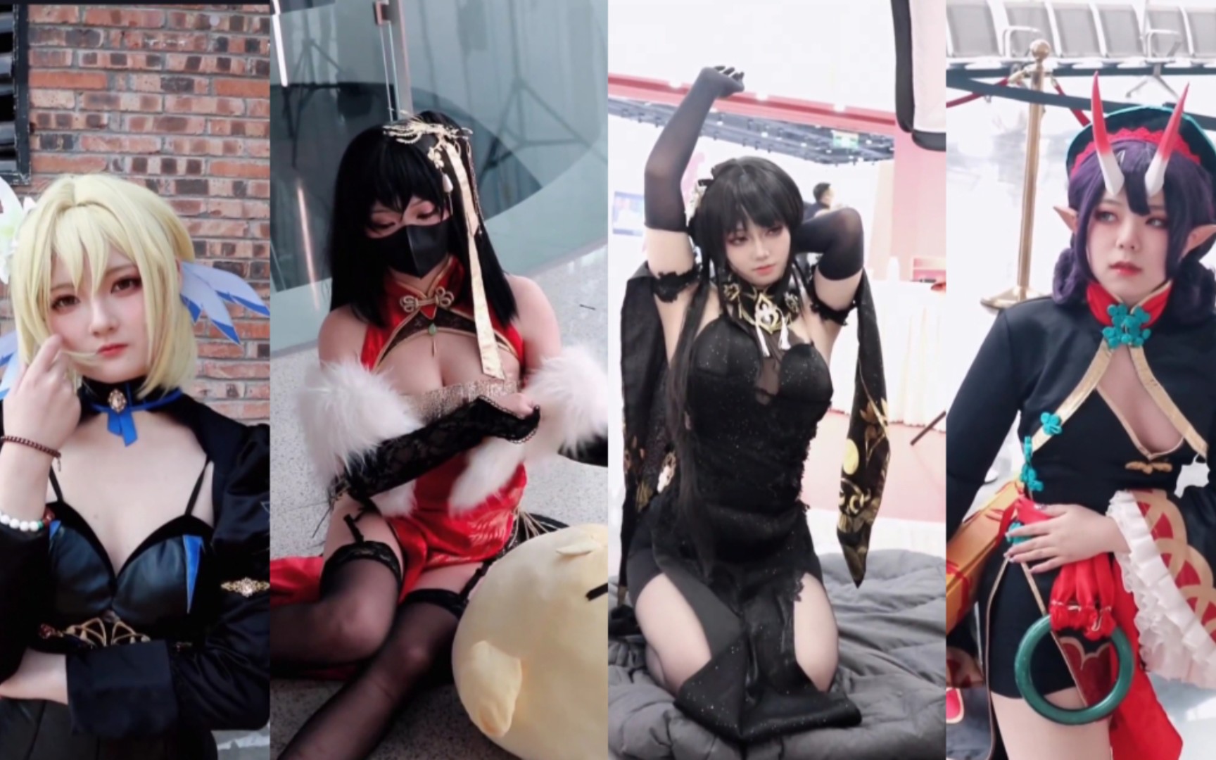 Which of the 4 beauties cosplays looks good?