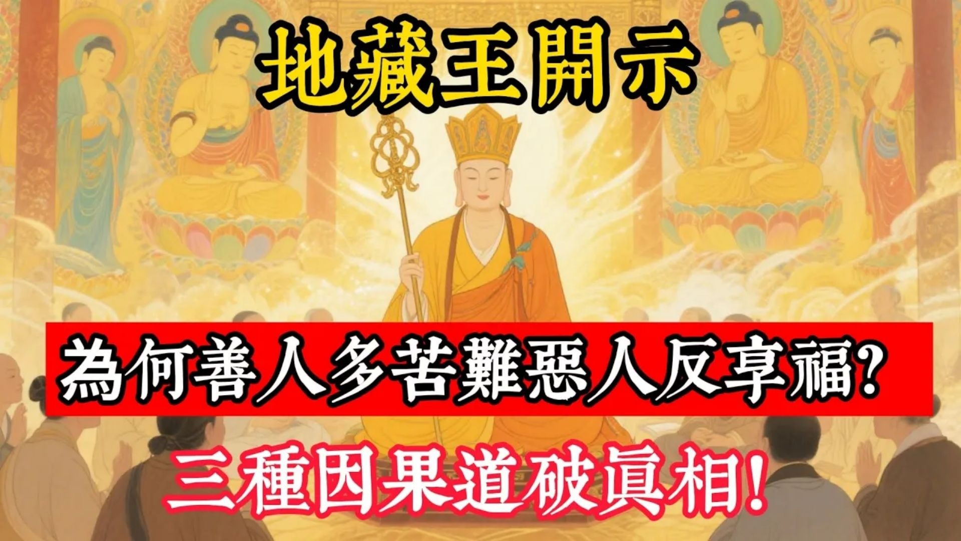 為何善人多苦難，惡人反享福？地藏王開示：三種因果道破真相！#佛陀#佛學#佛教#禪修#佛法智慧
