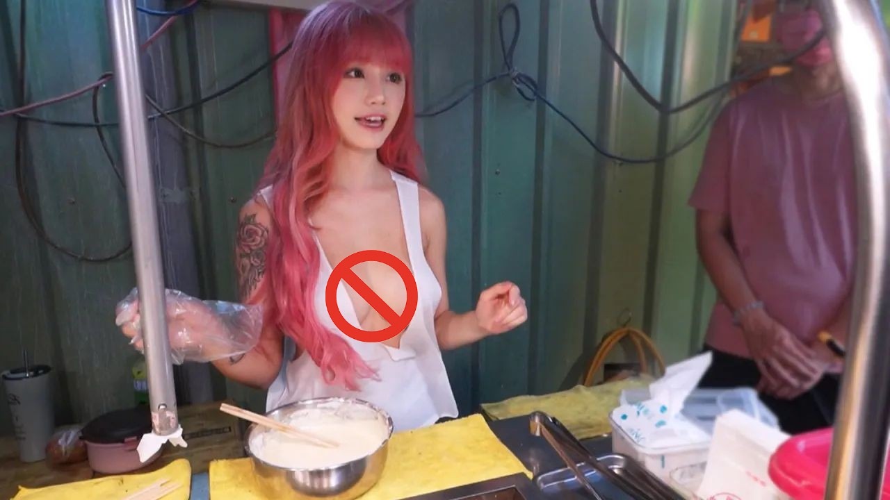 台北街邊小脏摊：台妹炸鲜奶