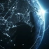 视频素材 ▏h204 炫酷蓝色高科技感线条粒子HUD世界地图地球转动特效计算机互联网峰会5G大数据动态视频素材 粒子视频