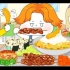 youtube搬运foomuk奶油咖喱乌冬面、鸡肉串、饭团、色拉面包动漫吃播/学校午餐吃播3！动画