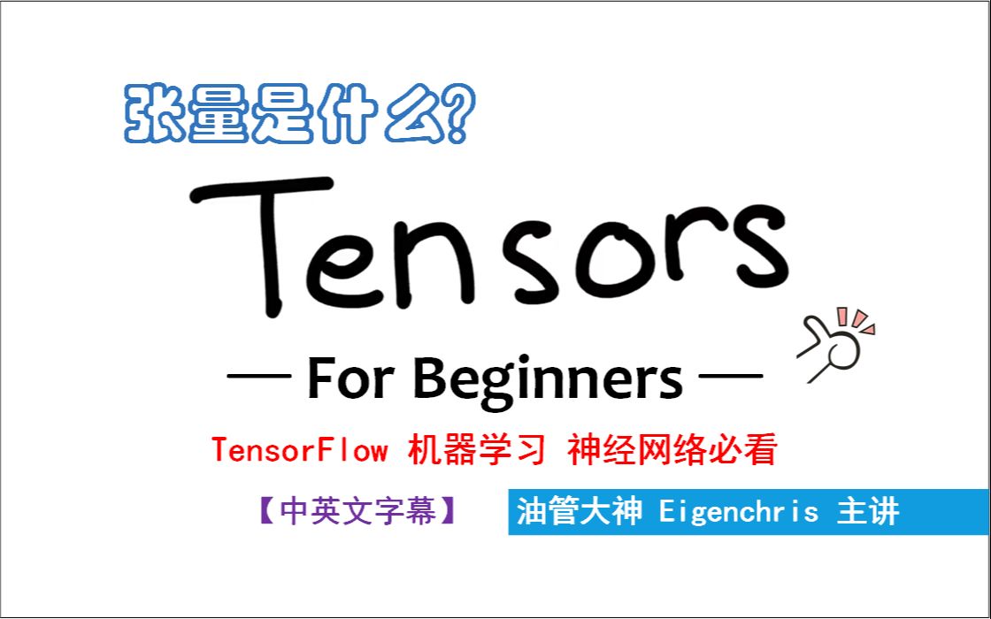 Tensors for Beginners（中英文字幕）_张量入门（Eigenchris 主讲）