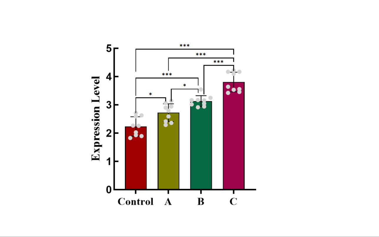 【研究生】Graphpad Prsim进行单因素方差分析并绘制带显著性柱形图-自动标记显著性字母