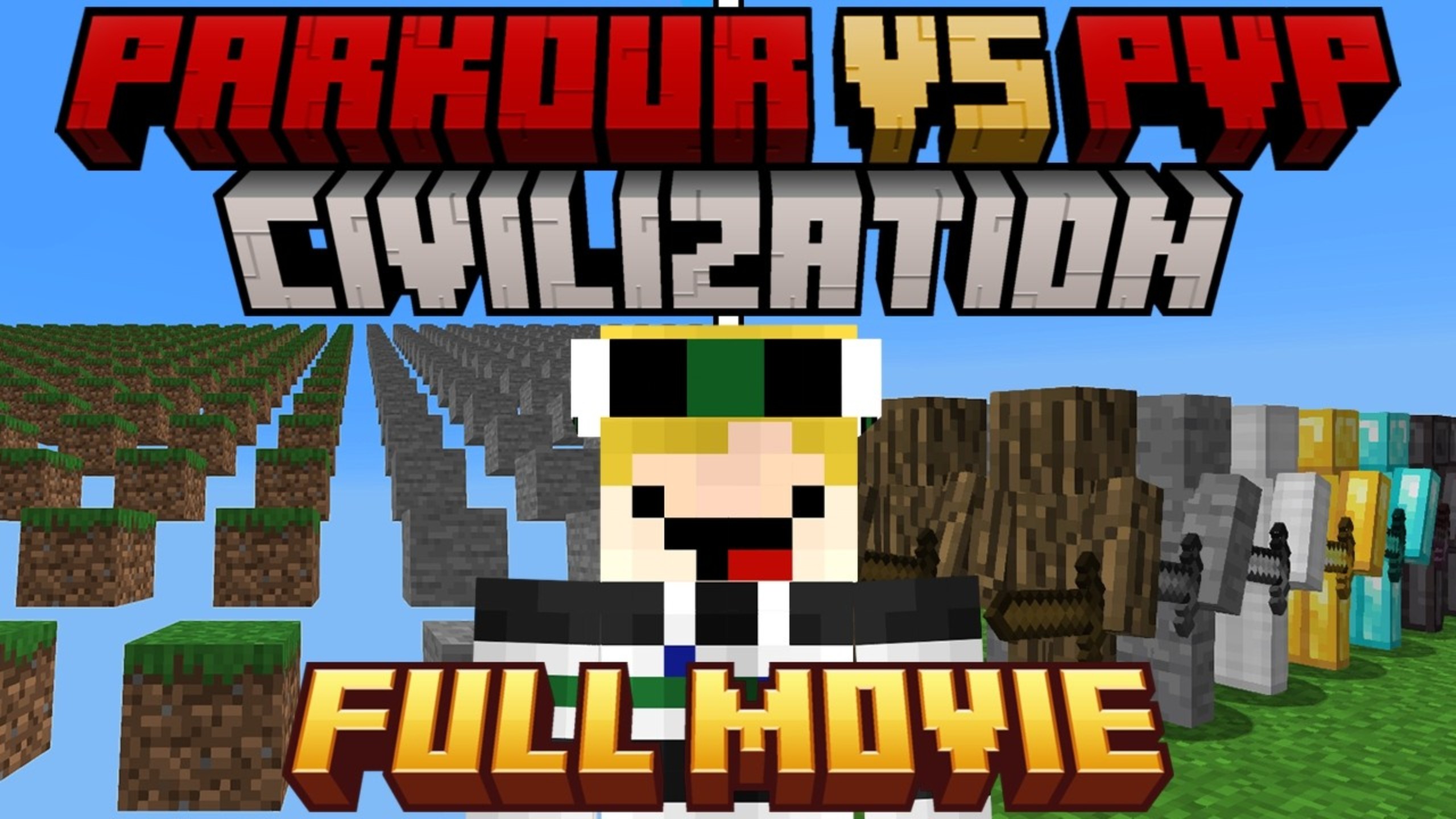 【evbo】Minecraft 跑酷 文明 VS PVP 文明 [完整电影]机翻