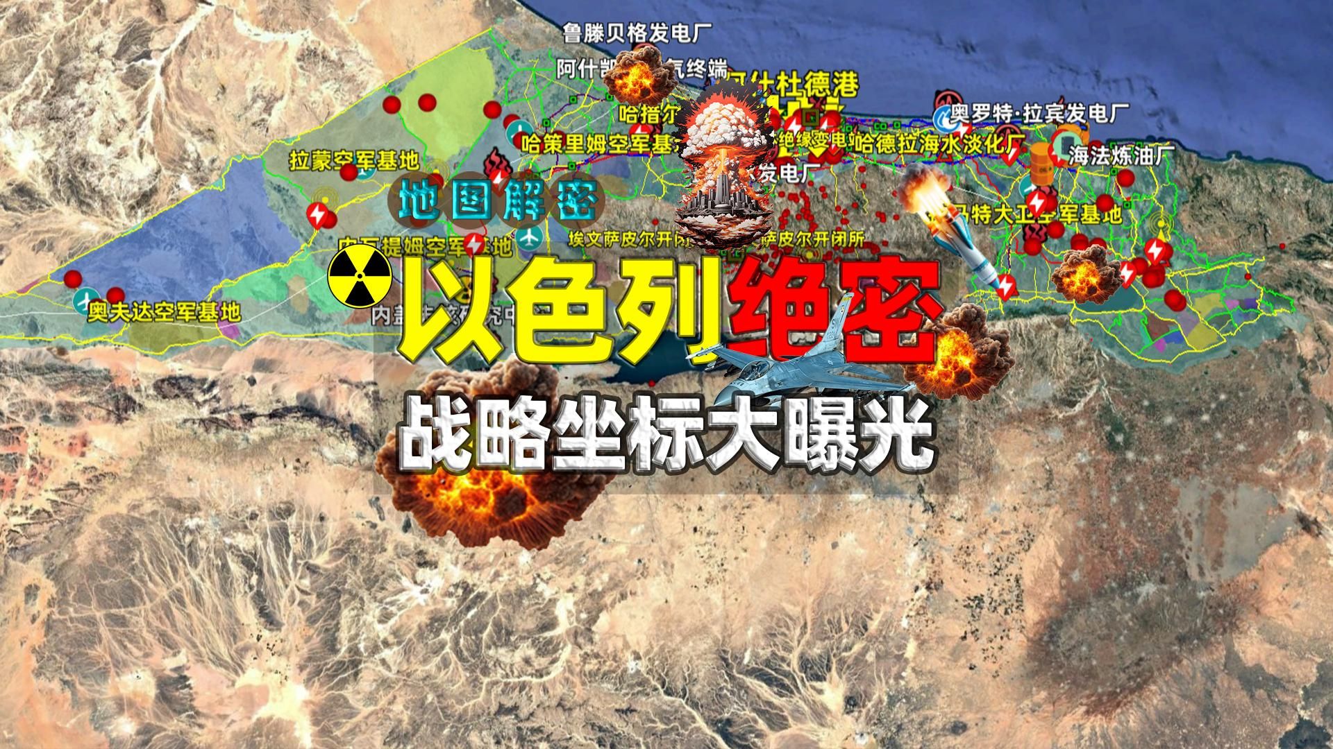 以色列绝密坐标大泄露，军事与关键基建绝密坐标全网曝光