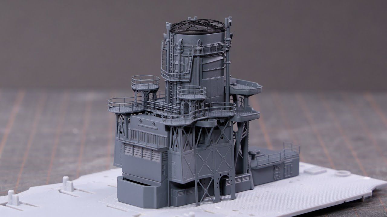 长谷川 1/350 陆奥号战列舰模型制作日志#6｜探照灯台【舰船模型】