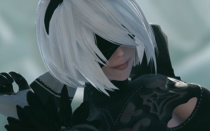 [Ultra HD 1080P/60fps] Top Light Sexy 2B ❤ Black Silk Legs, do you like me like this?