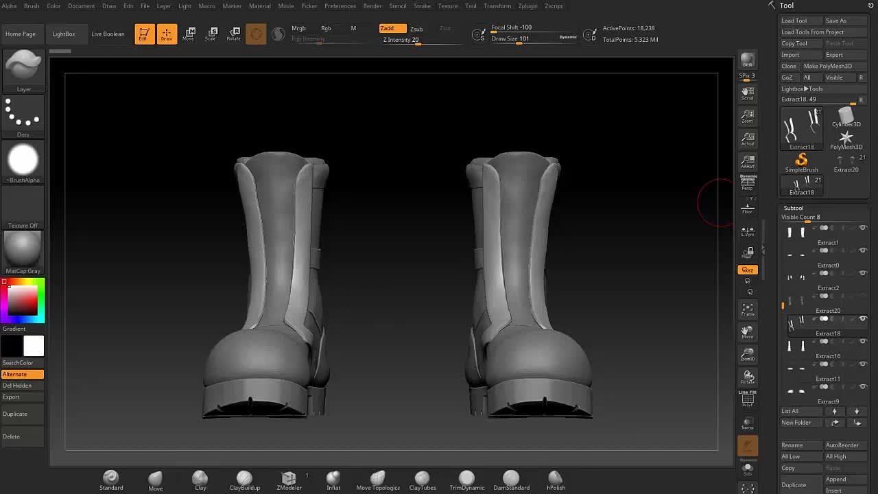 ZBrush 2022多种鞋带笔刷预设_哔哩哔哩_bilibili