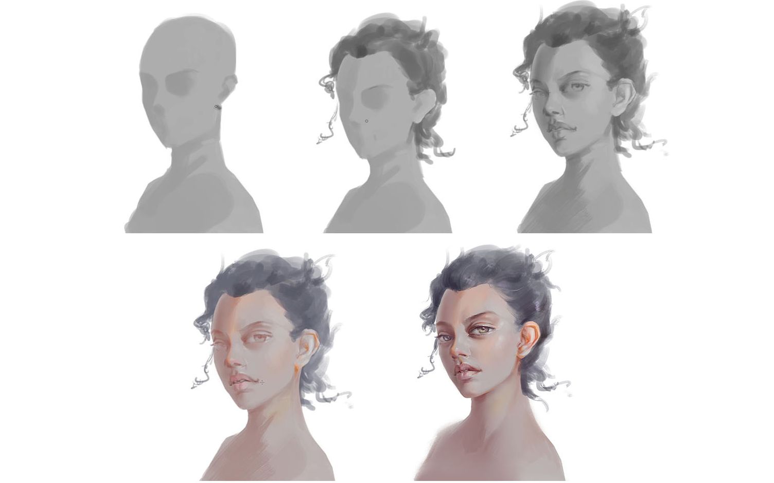 板绘色块起稿从剪影到黑白素描上色中间到底有哪些技巧详细给你解析