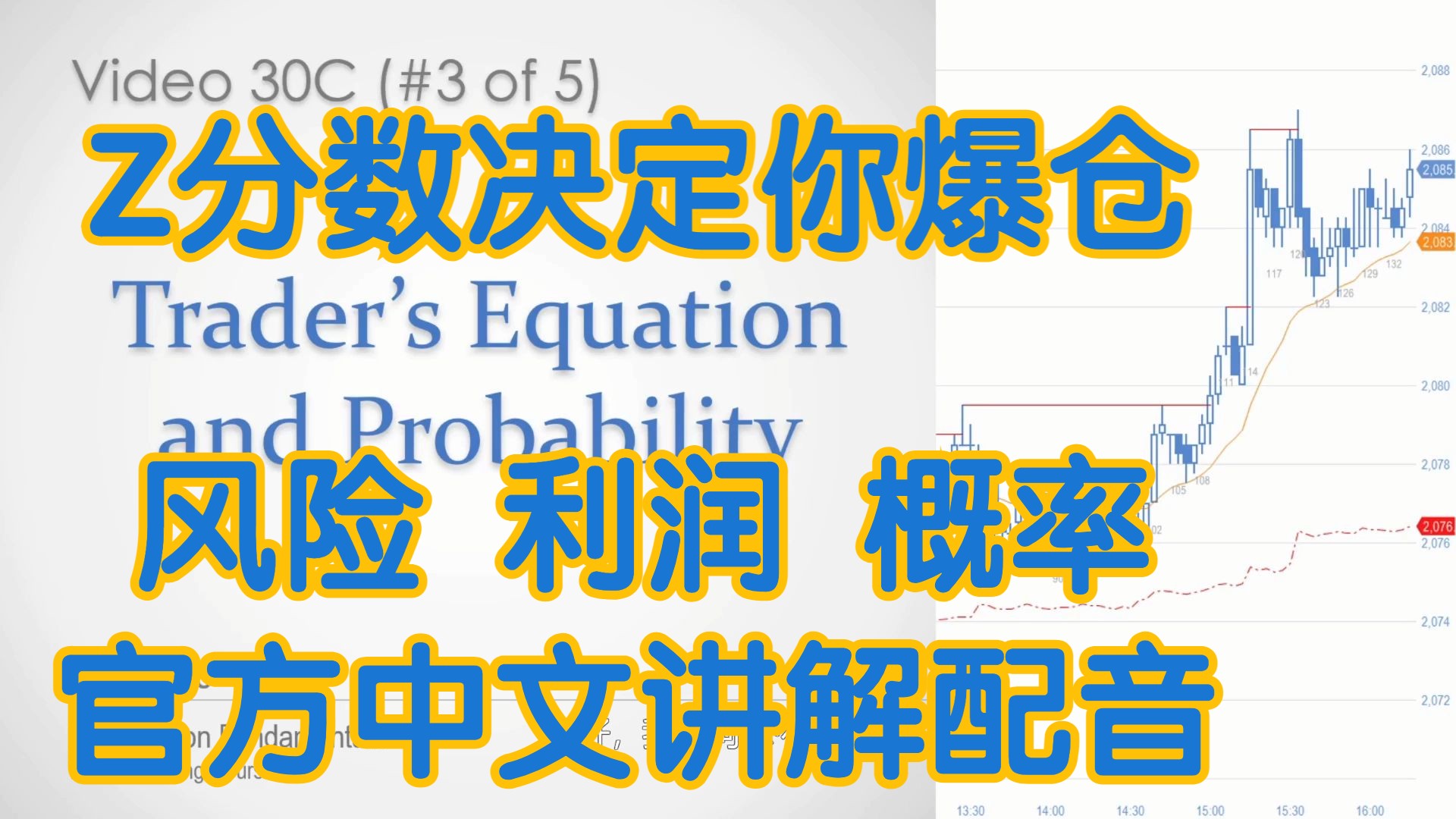 价格行为学 - 30C Z分数决定你的爆仓风险 利润 概率 数学期望和概率 - 官方中文配音 AL Brooks阿尔布鲁克斯 ACE COOPER木南