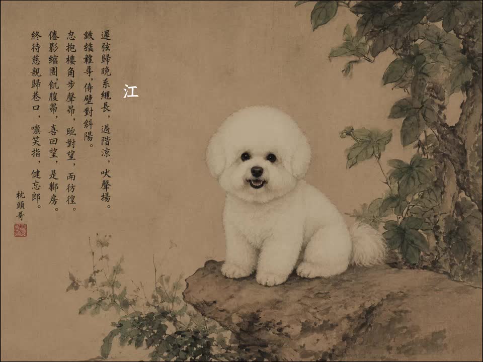 江城子·遛狗忘带钥匙抱着狗等爸妈回来开门