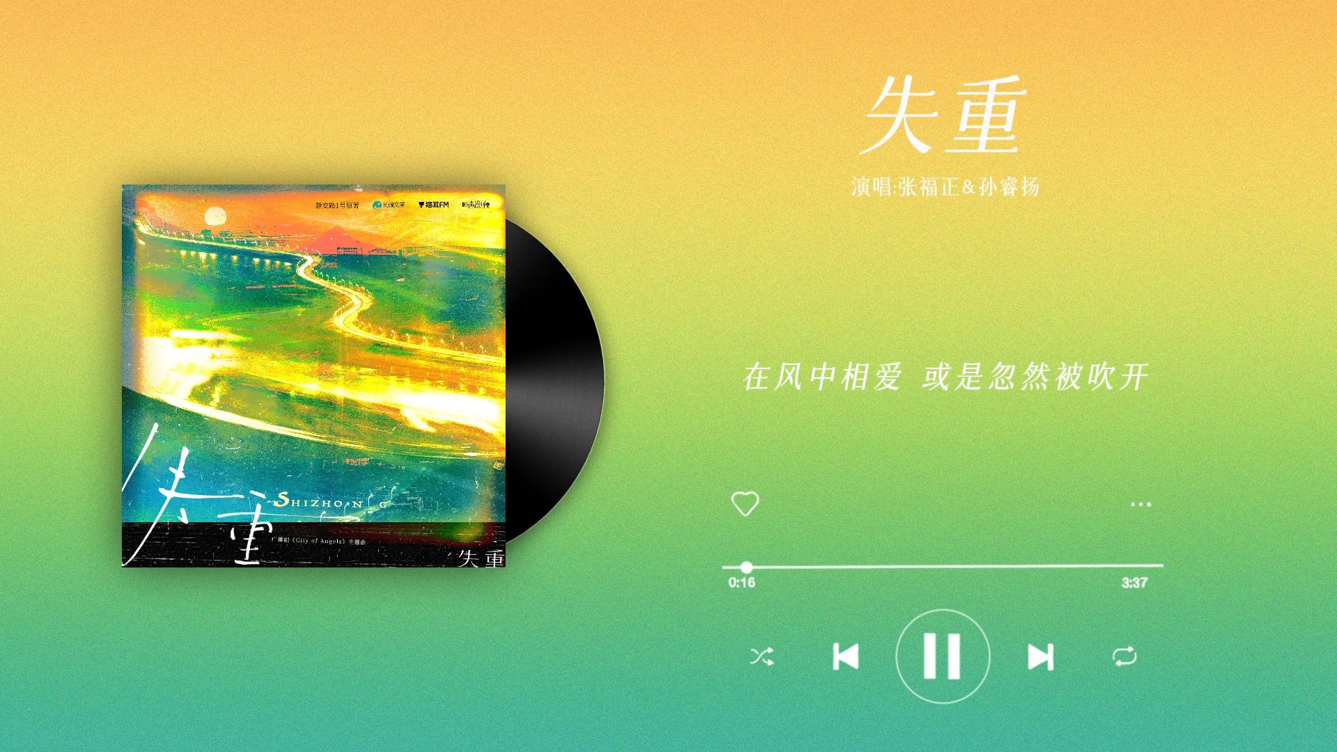 『失重-张福正＆孙睿扬』｜City of Angels 主题曲主役版