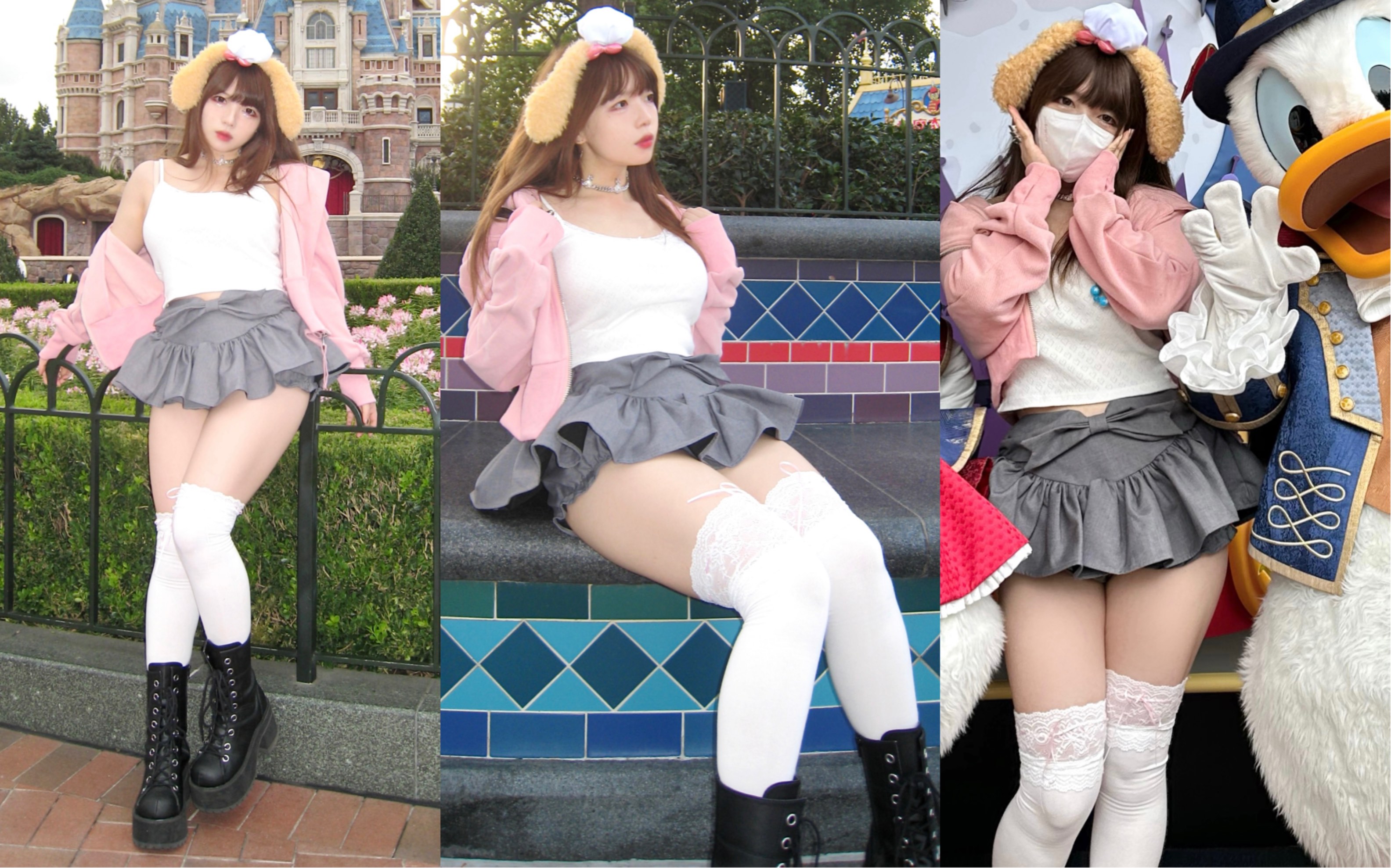 Meat legged sweet girl takes you on a Halloween month hop on dee! Cute and cute, right? ☆Disney Vlog｜Slightly Fat Japanese Outfits