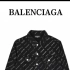 盘点一下原单Balenciaga巴黎世家激光烧花满印英文logo牛仔外套