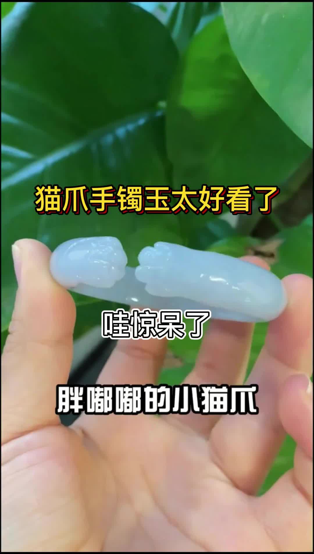 猫爪手镯#翡翠珠宝