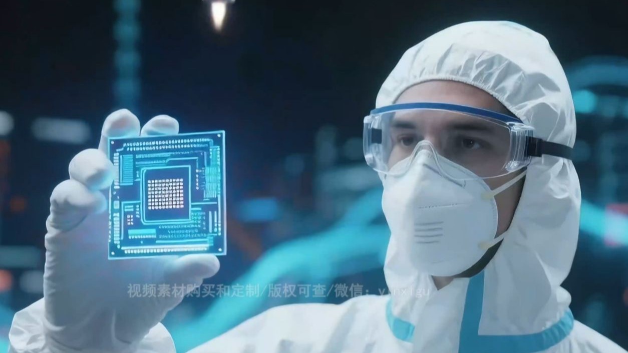 科研人员操作芯片#视频素材#原创