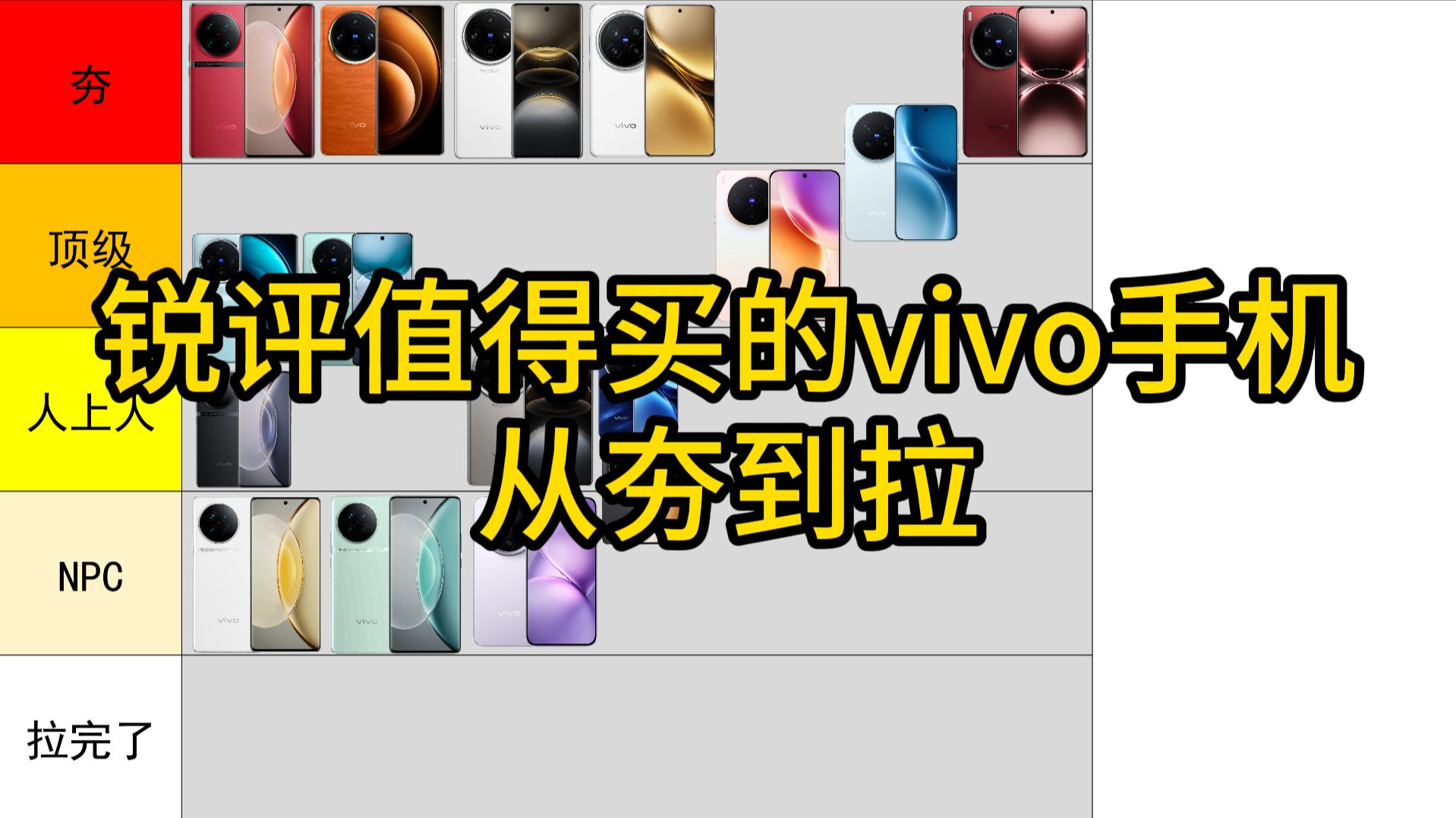 【从夯到拉】锐评目前值得买的vivo手机！ 1000-4000全价位段！
