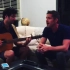 Sean Maguire singing and his son chiming in