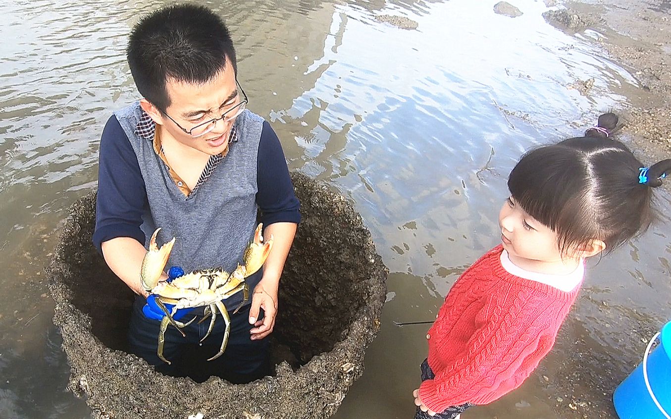 思乡渔夫：海滩上发现这个水泥管，把水舀干，竟有大货在里面