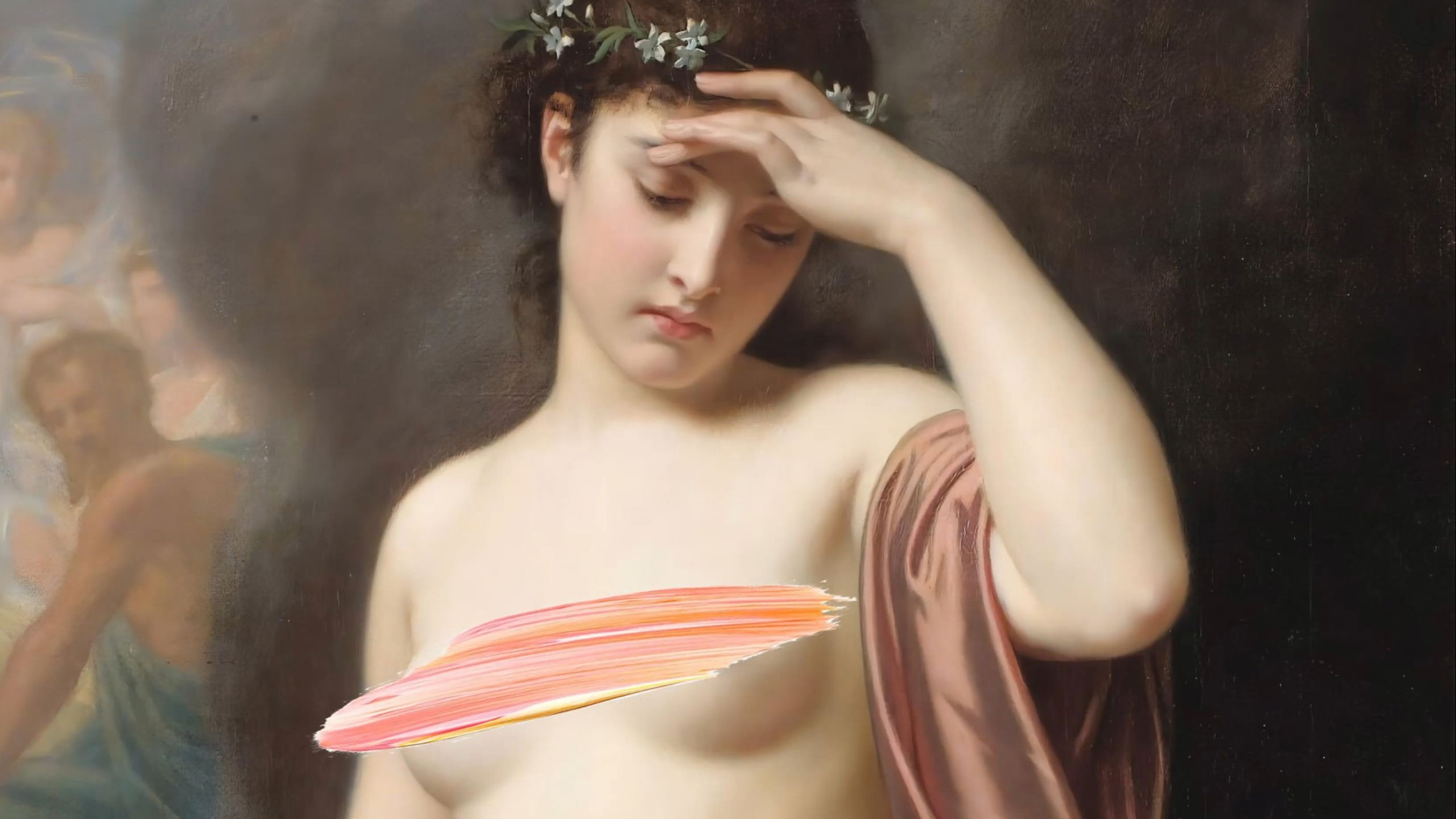 名画欣赏：休格·梅尔《堕落后的赫贝》