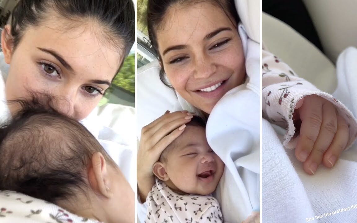 kyliejenner孩子,kyliejenner凯莉 kylie的带娃日常近期snapchat合集kyliejennercuddlinginbedwithbaby
