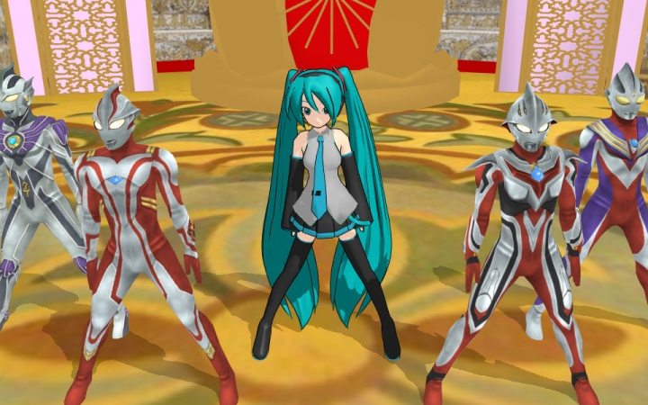 初音x奥特曼盛开微笑光之美少女