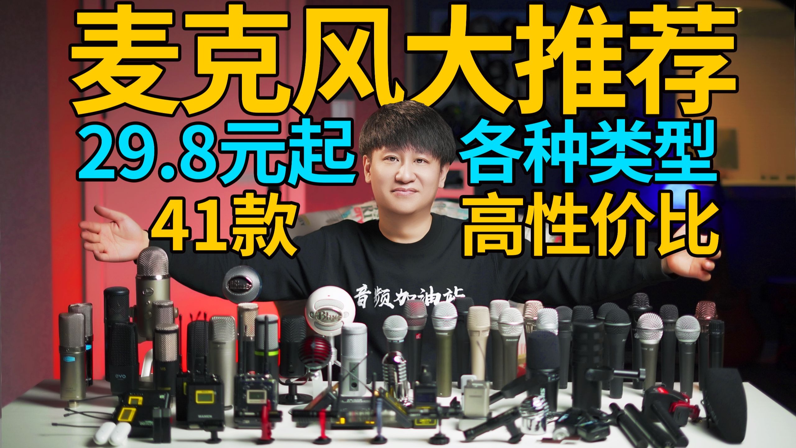 29块8到23000元！41款麦克风大推荐！各种类型，各种用途全搞定！选麦克风看这一个视频就够了！【音频加油站】