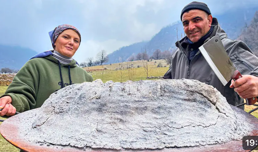 阿塞拜疆村庄：10公斤大鱼特质盐，味道很棒！