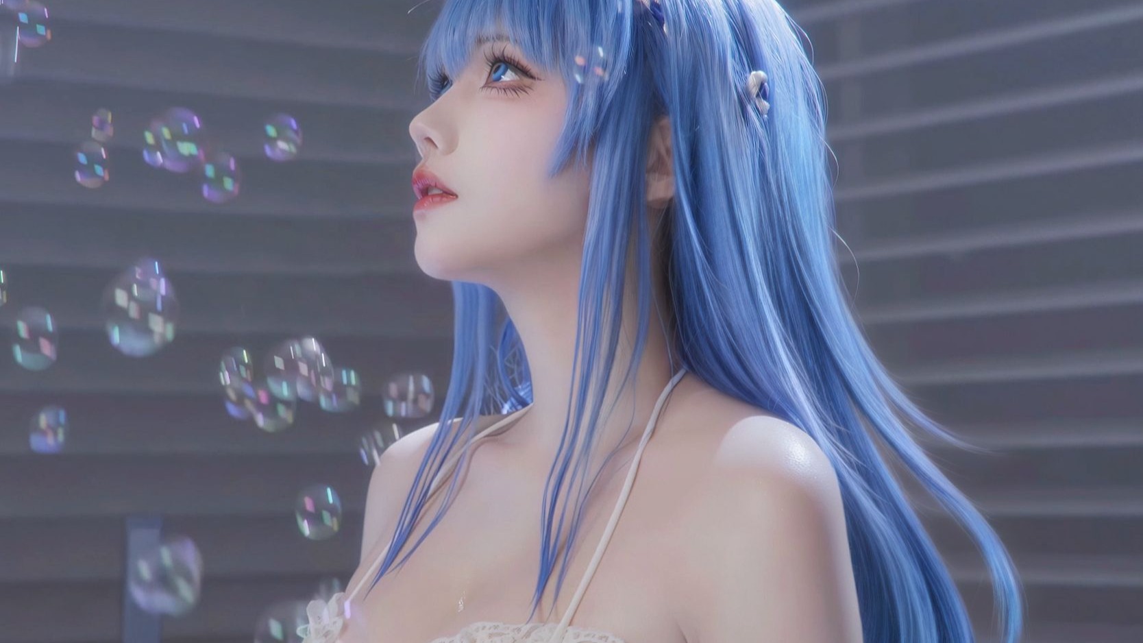 沐浴后的工作讨论