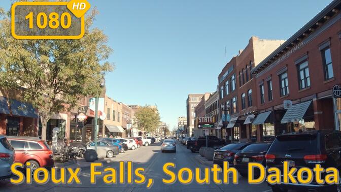 苏瀑，南达科他州 Driving in Sioux Falls, South Dakota - 行车旅游Vlog