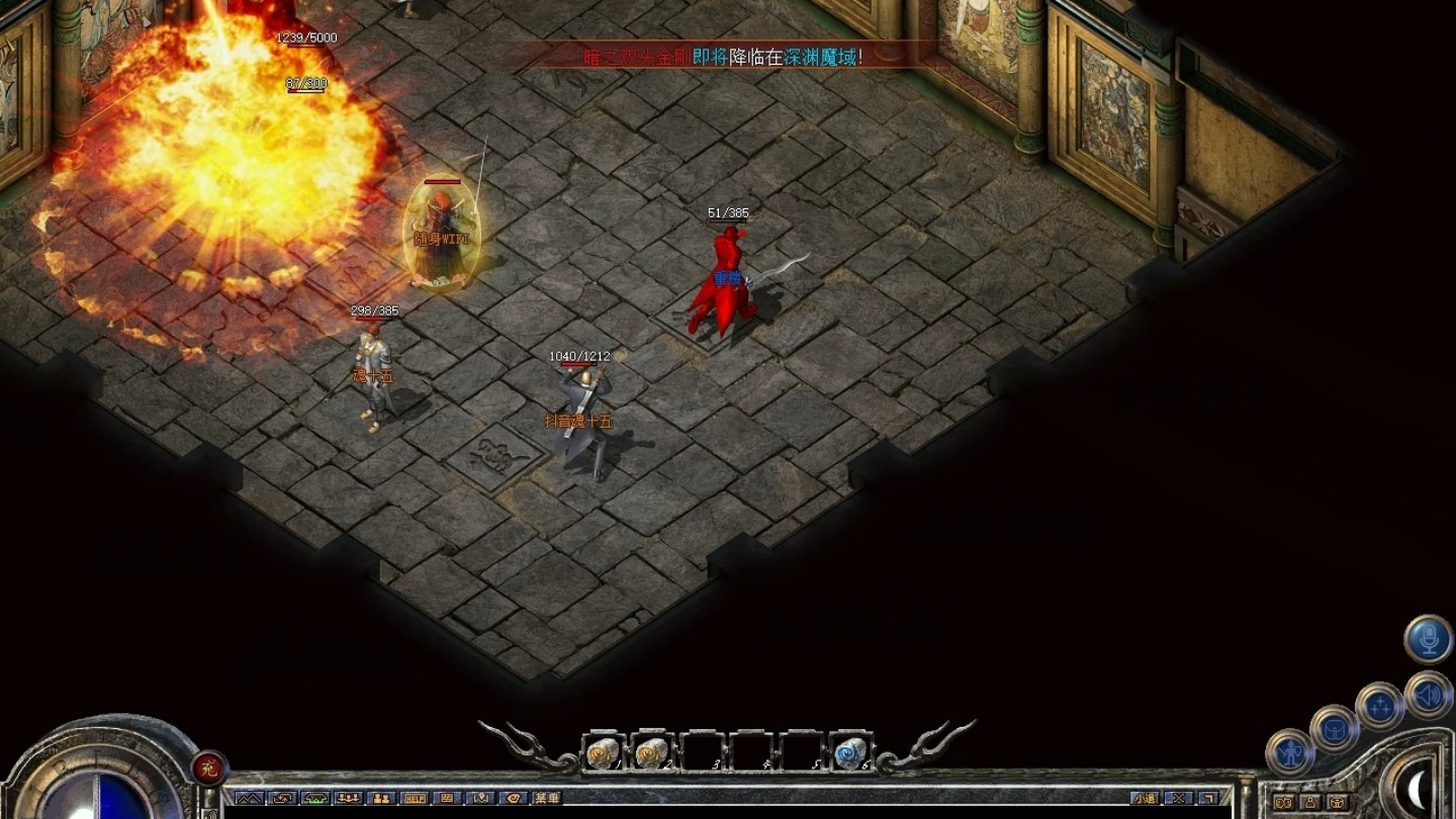 热血传奇盟重神兵三端合击内测 桃园之门清一圈看看爆什么