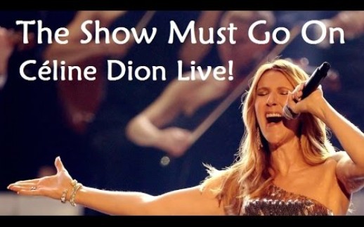 celine dion the show must go on live