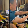 儿子淡定查高考成绩,爸爸神反应用书遮住,“673”喊出一家人尖叫