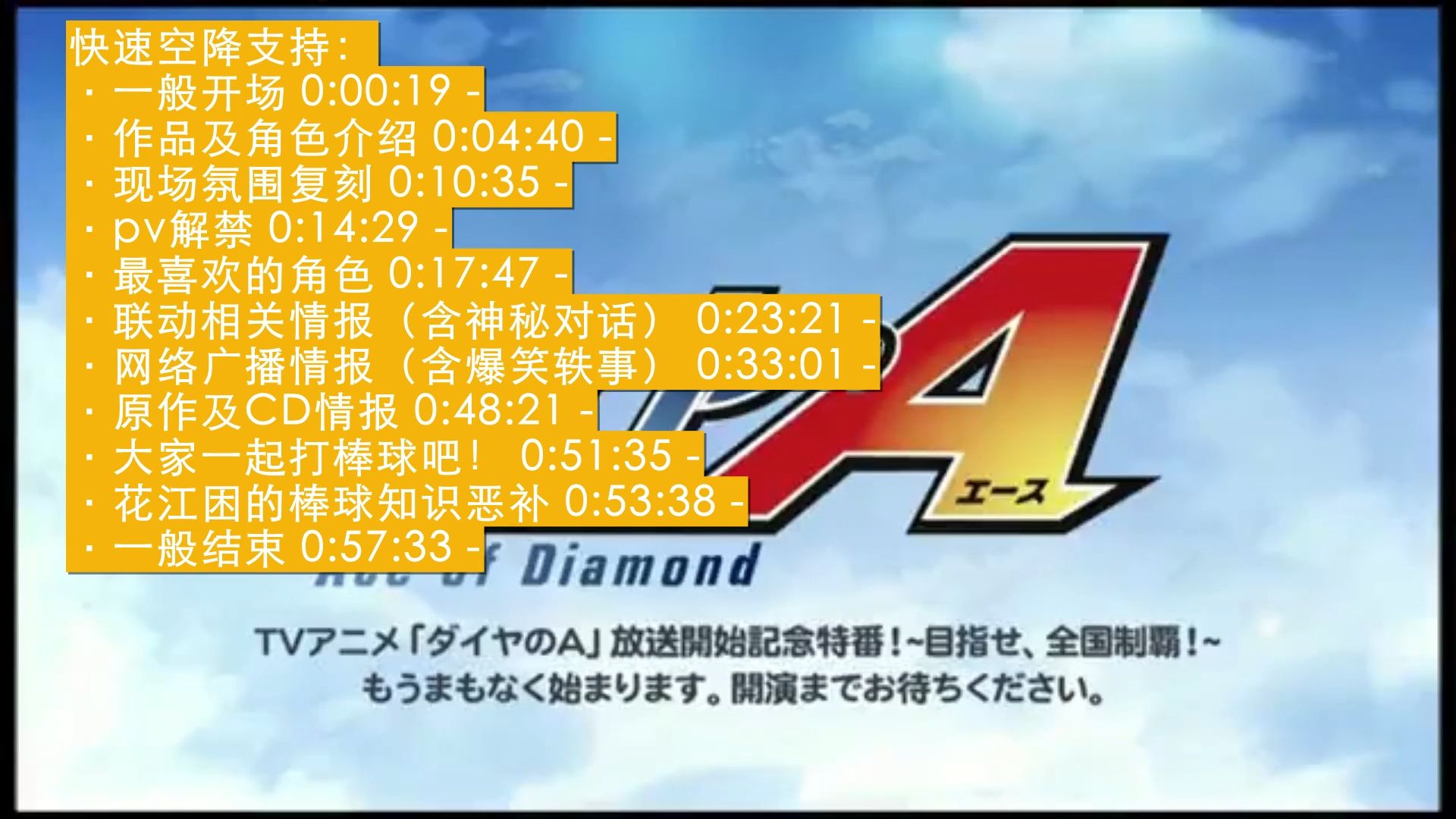 【中字】2013钻石王牌放送开始纪念特番~目标是！全国制霸！~｜NICO生【逢坂良太｜樱井孝宏｜花江夏树】
