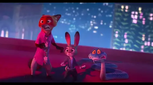《疯狂动物城2》发布首张正式海报，兔朱迪、狐尼克和新角色蛇Gary亮相