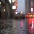 空镜头视频  城市夜晚晚上下雨雨滴街道 素材分享
