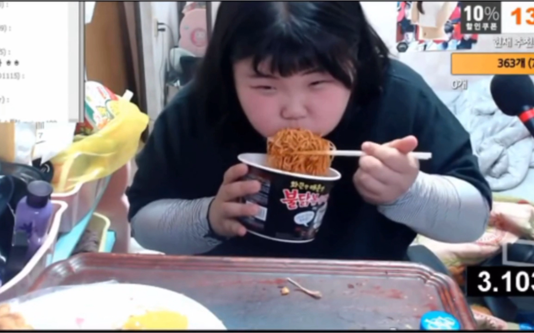 【胖胖吃播】韩国吃播！不喜勿进！一个女生挑战最快吃完火鸡面！
