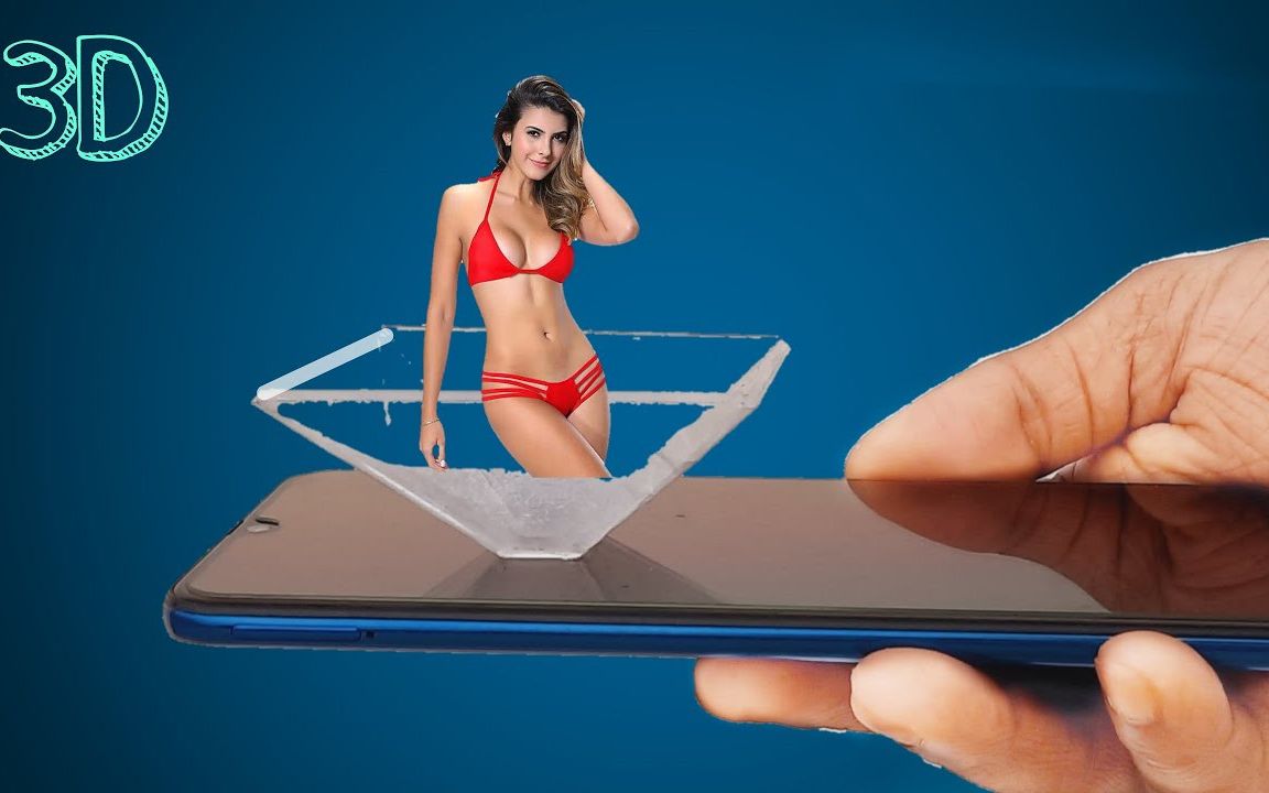 3D全息裸眼投影仪，制作简单用手机就能投放3D影像