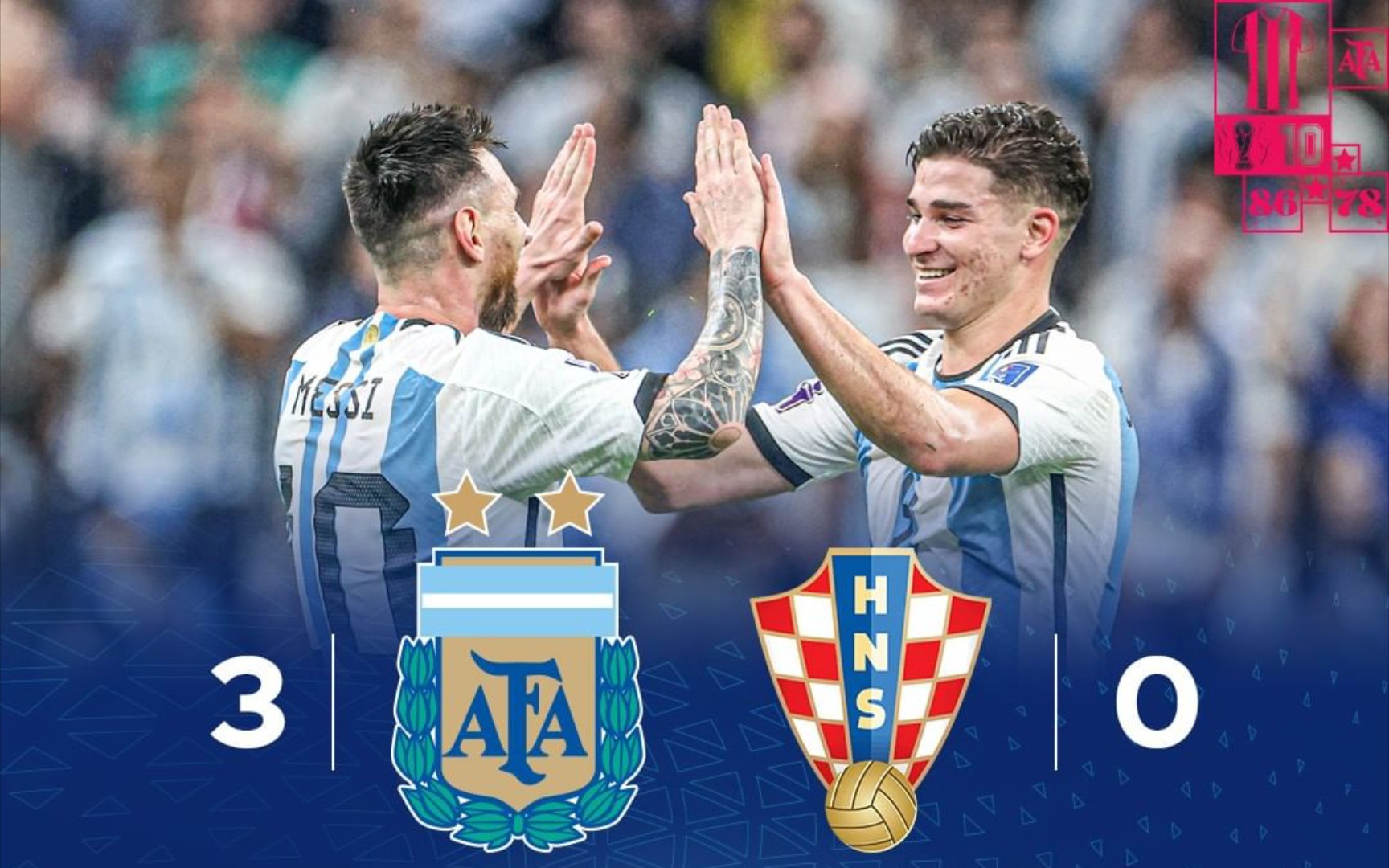 全场集锦:阿根廷3:0克罗地亚(2022.12.14)