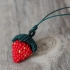 【编绳】萌系绳编小草莓吊坠~可以做项链做手机链还可以编到手绳里哦~每次斜卷结总是很长很长的教程啊啊啊