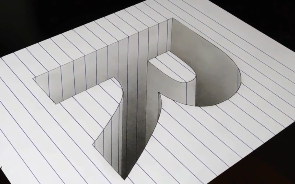 这是写字母的最高境界吗？裸眼3D立体特效