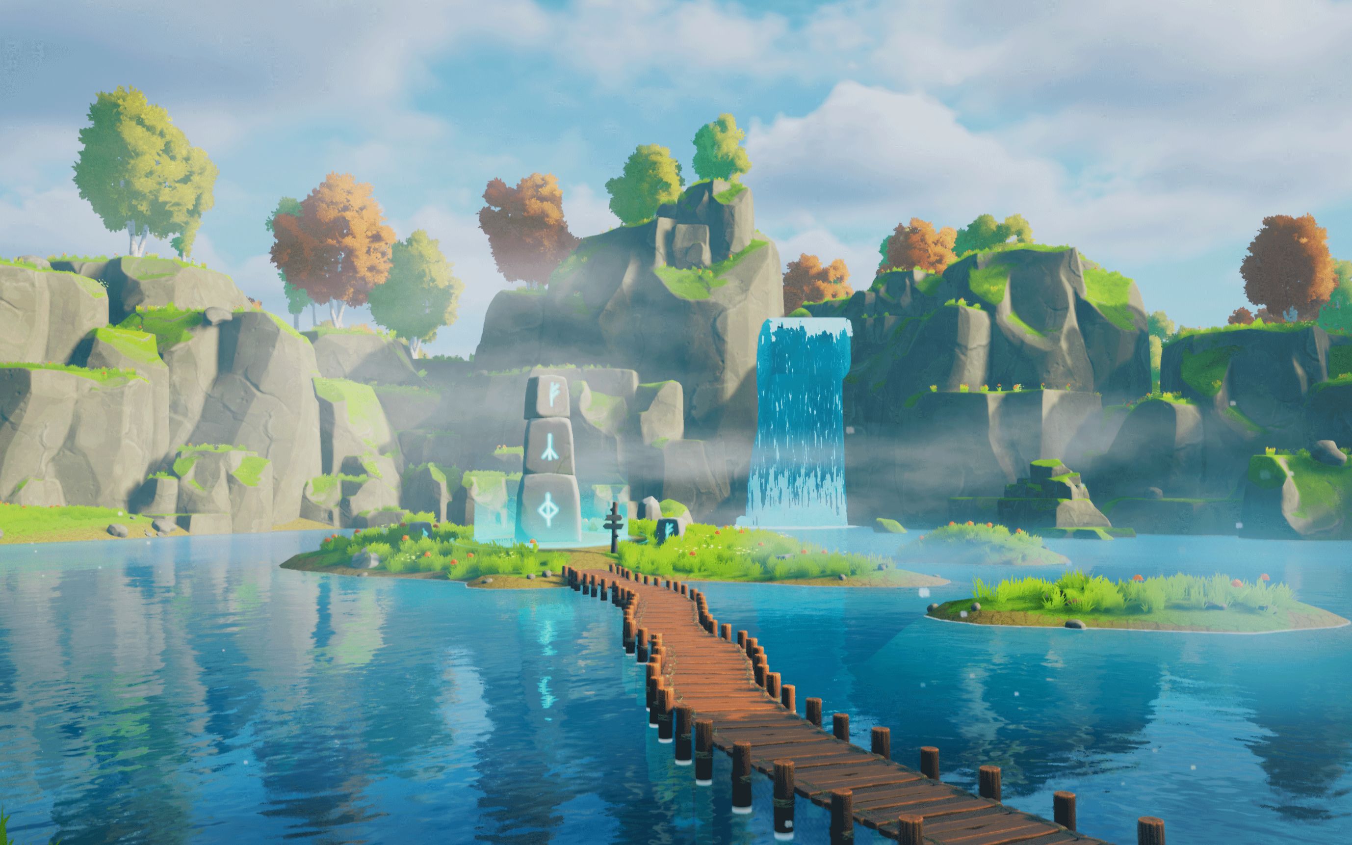ue4-湖中岛