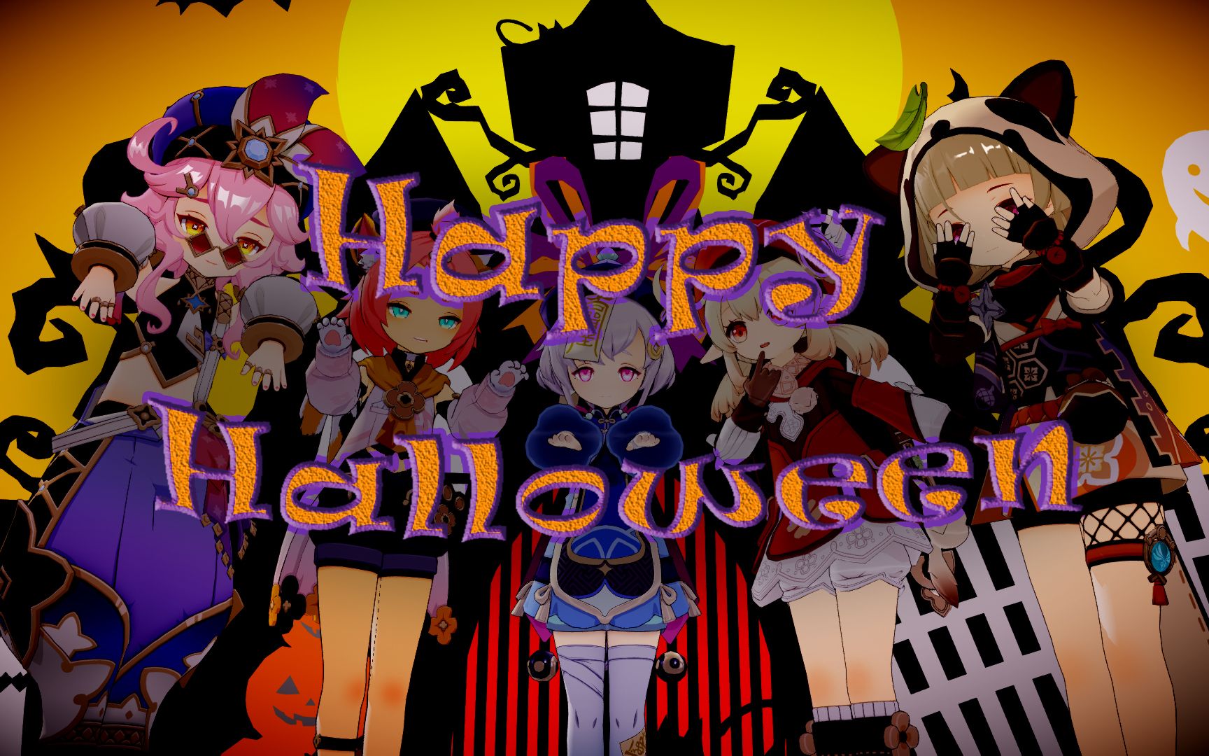 【原神/mmd】happy halloween【萝莉组】