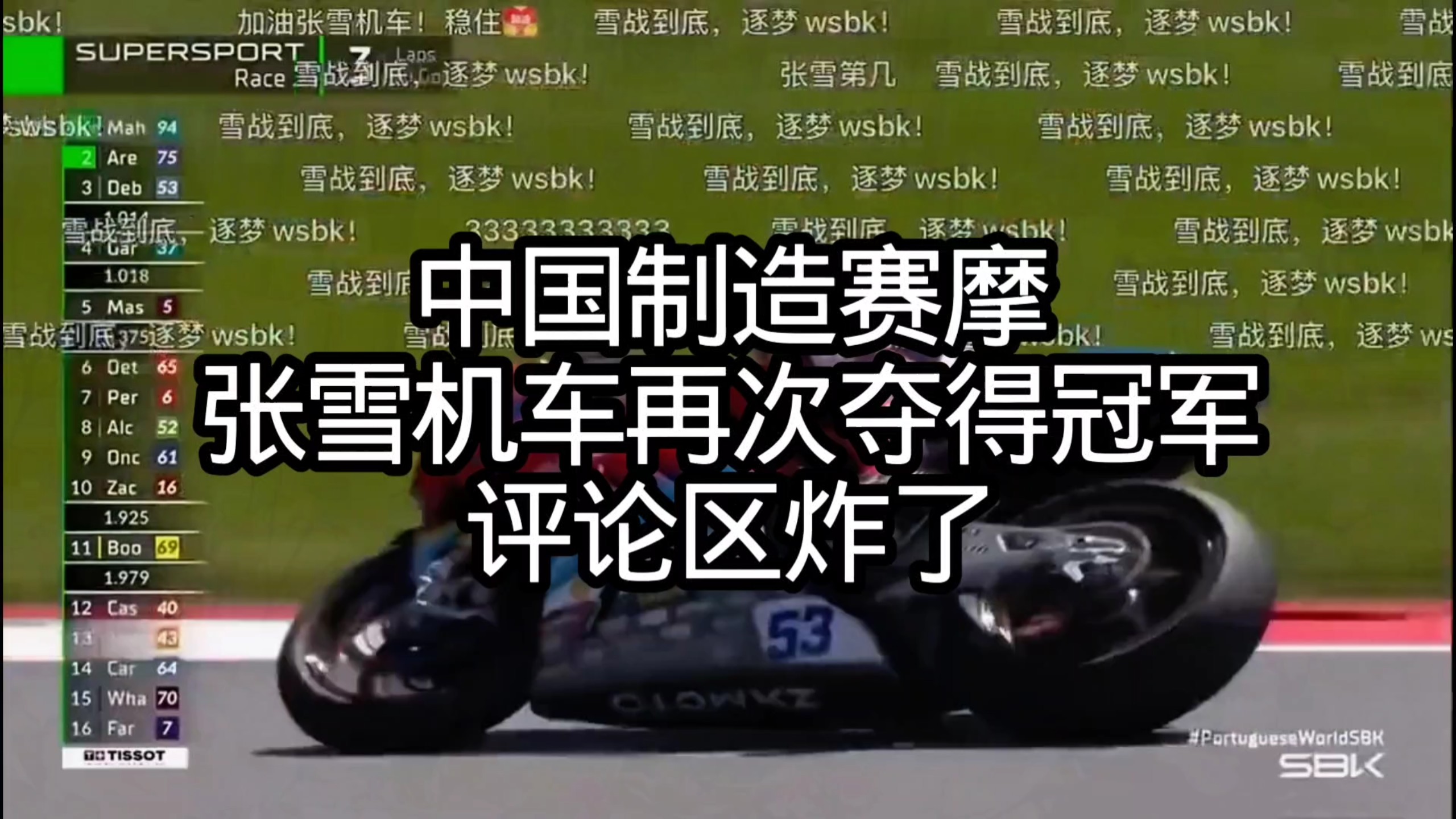 中国制造赛摩张雪机车再次夺得冠军，性能拉满！满满的自豪！
