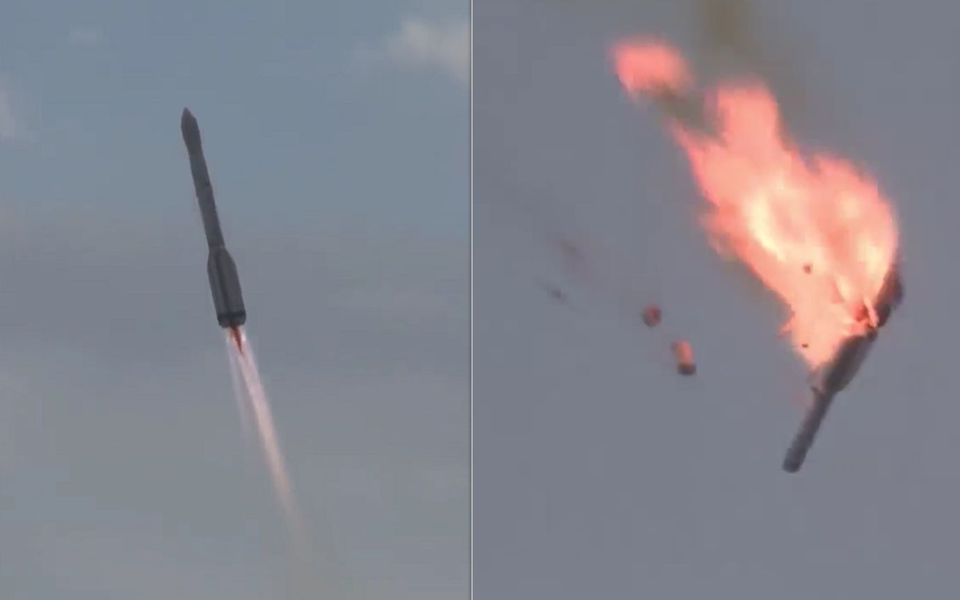 SpaceX猎鹰重型火箭夜间首射：主助推器回收失败爆炸_凤凰网