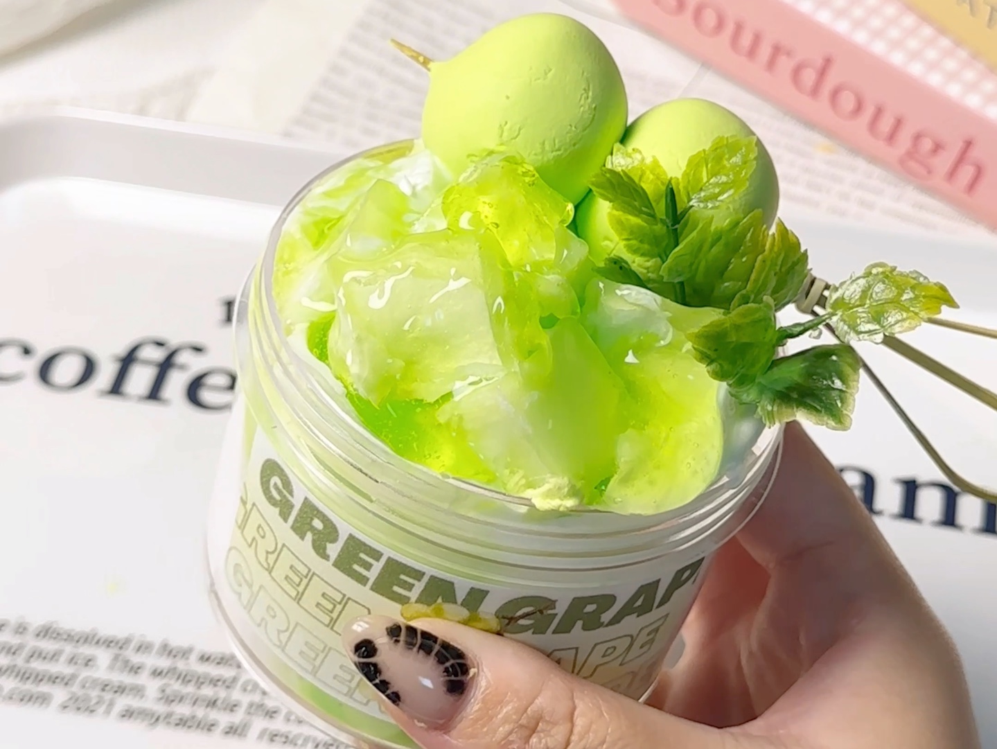 【茉莉青提奶冻】